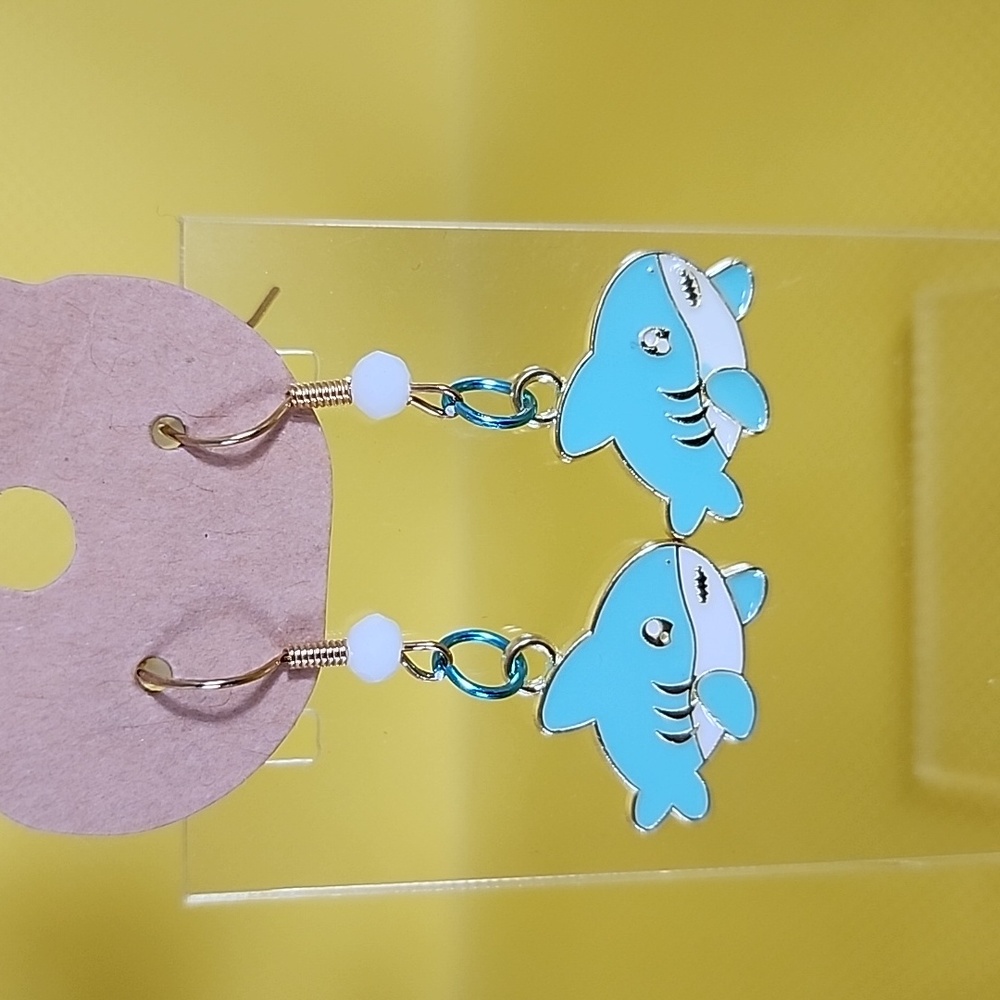 Shark earrings